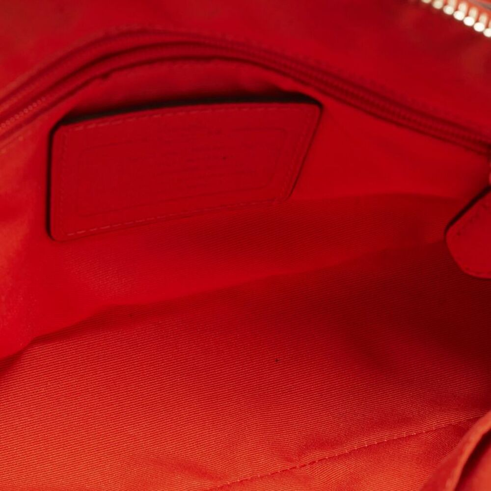 Coach Cora Dome Orange Leather Satchel - Picture 7 of 7
